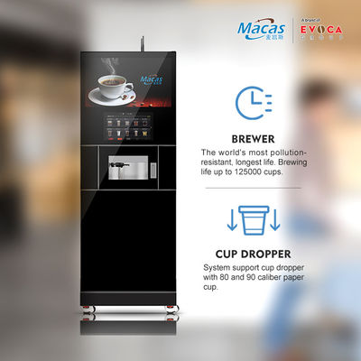 kaufen 220VAC Boden stehende Kaffeemaschine Blechmetall Selbstbedienung Kaffeemaschine kommerzielle 220VAC on-line-Fertigung