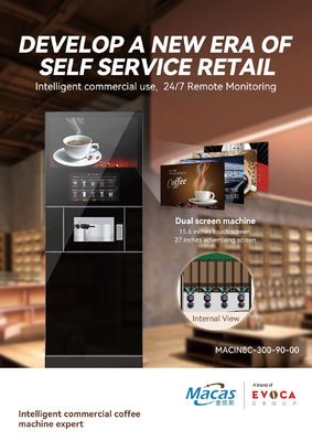 kaufen Commercial Espresso Vending Machine 220VAC 2800W with 15.6 Inch Touch Screen on-line-Fertigung