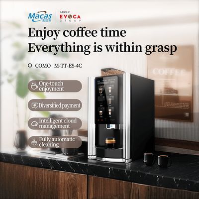 Bequemer Kaffee-Verkaufsautomat mit Touchscreen und optionalem Flüssig- und Milchpulver-Aufschäumsystem Anpassbare Funktionen