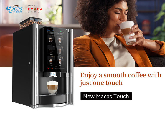 MACAS 15,6 Zoll Touchscreen Automatische Espresso-Verkaufsanlage 220V 50Hz