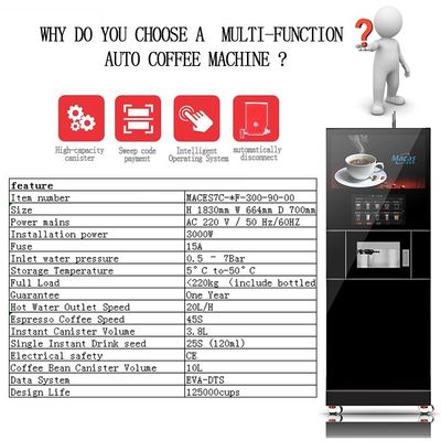 Kaffeemaschine aus Edelstahl für Büro zu mieten