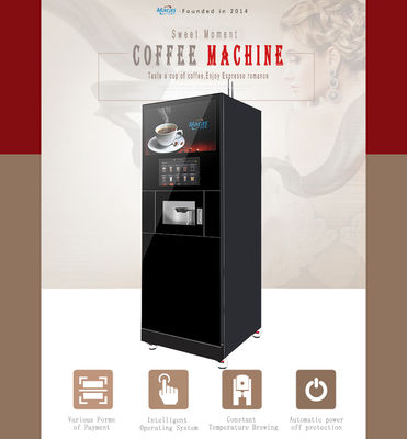 Upgrade Home Coffee Station mit 27 Zoll Werbebildschirm frei stehender Cappuccino-Hersteller
