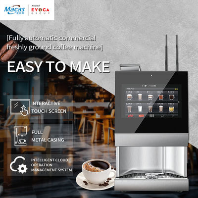 Bequeme Kaffeemaschine aus Edelstahl mit weniger als einer Minute Brauzeit